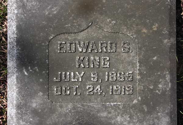 Edward S. King Gravestone Photo