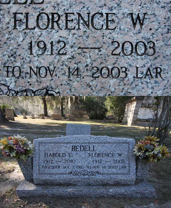 Florence W. Bedell Gravestone Photo