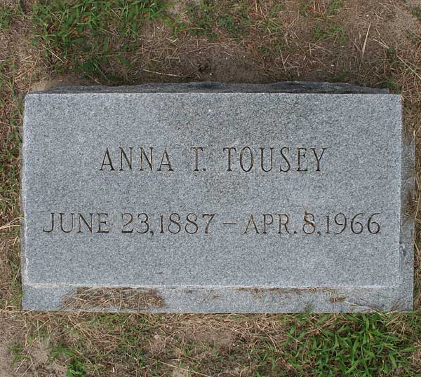 Anna T. Tousey Gravestone Photo