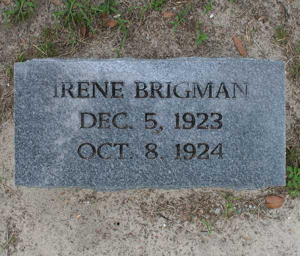 Irene Brigman Gravestone Photo