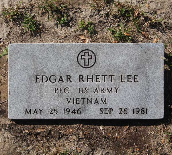 Edgar Rhett Lee Gravestone Photo