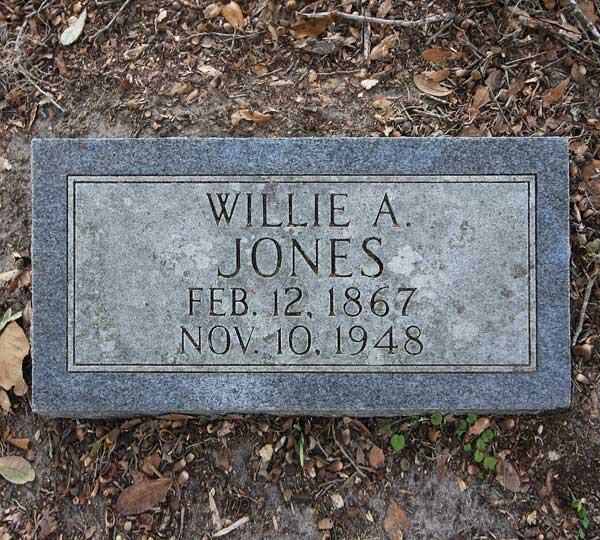Willie A. Jones Gravestone Photo