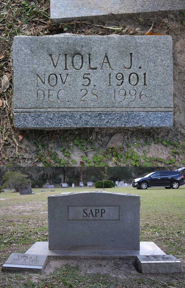 Viola J. Sapp Gravestone Photo