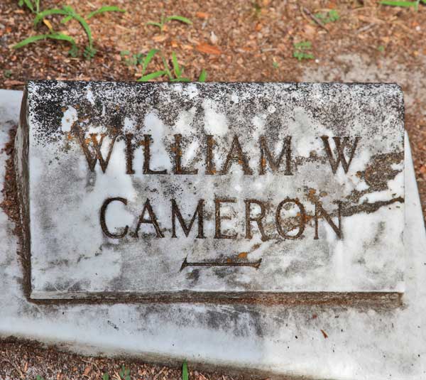 William W. Cameron Gravestone Photo