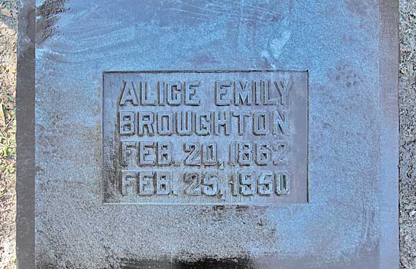 Alice Emily Broughton Gravestone Photo