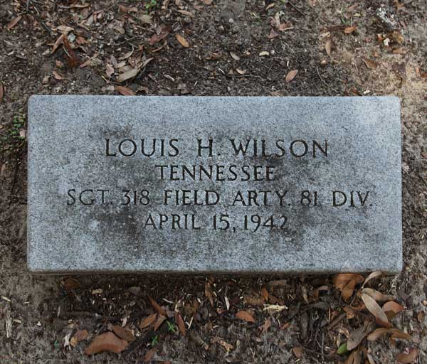 Louis H. Wilson Gravestone Photo