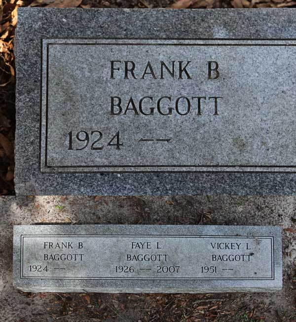 Frank B. Baggott Gravestone Photo