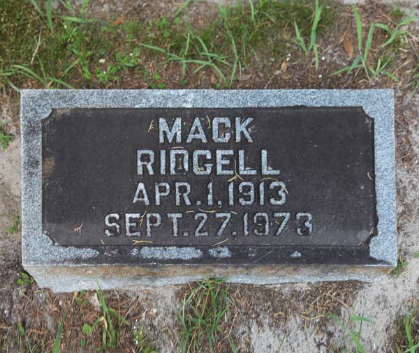 Mack Ridgell Gravestone Photo