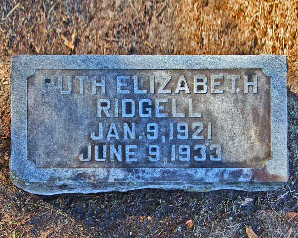 Ruth Elizabeth Ridgell Gravestone Photo