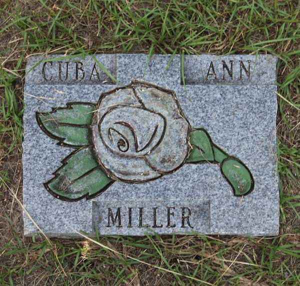 Cuba Ann Miller Gravestone Photo
