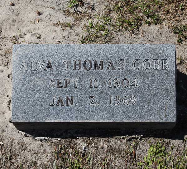Alva Thomas Cobb Gravestone Photo