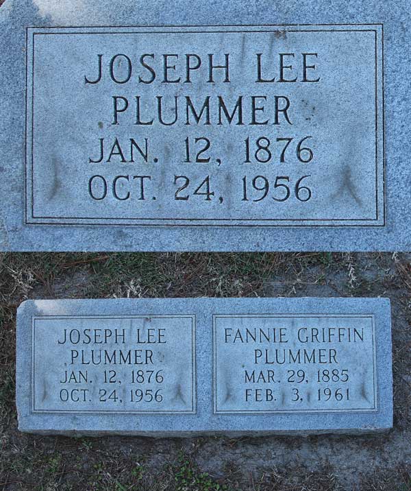 Joseph Lee Plummer Gravestone Photo