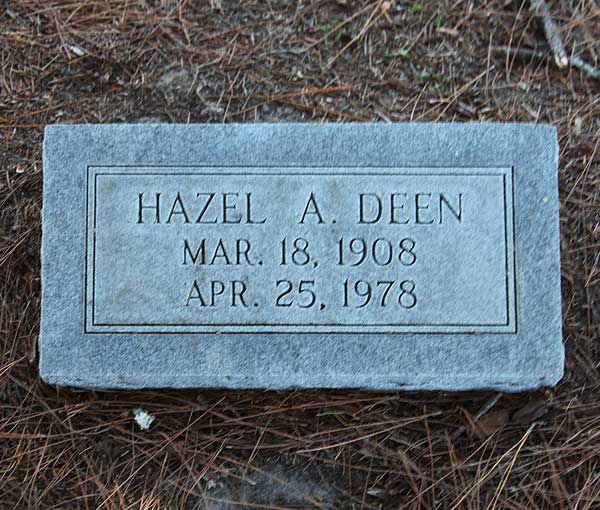 Hazel A. Deen Gravestone Photo