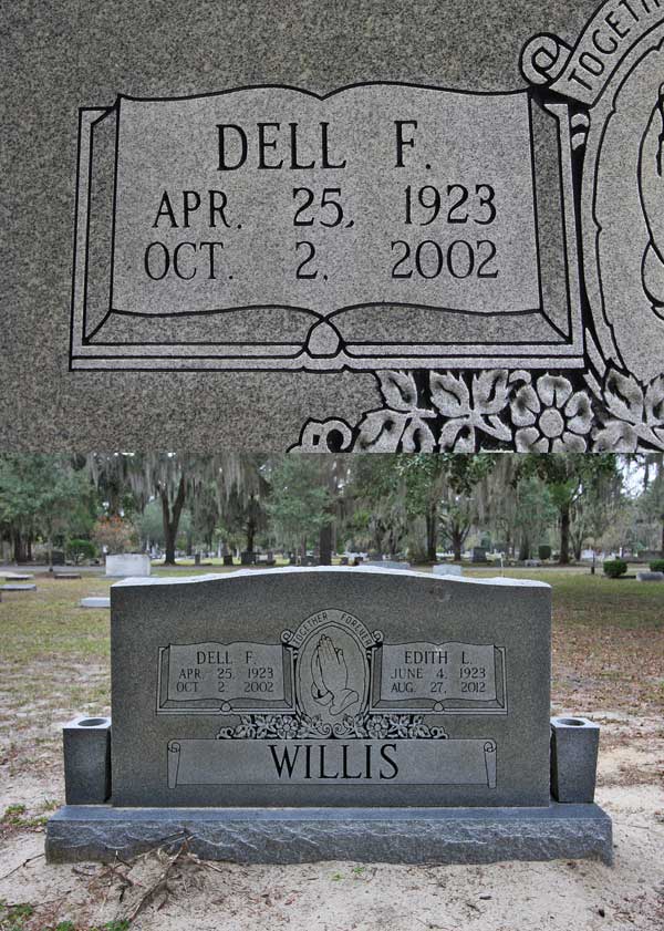 Dell F. Willis Gravestone Photo