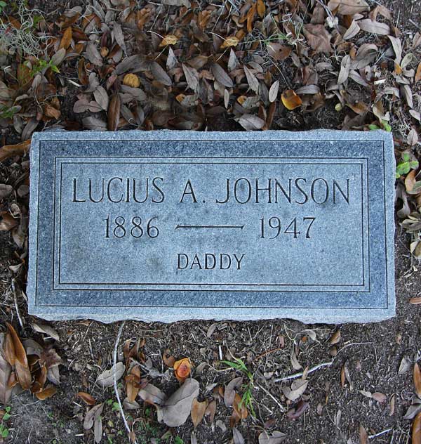 Lucius A. Johnson Gravestone Photo