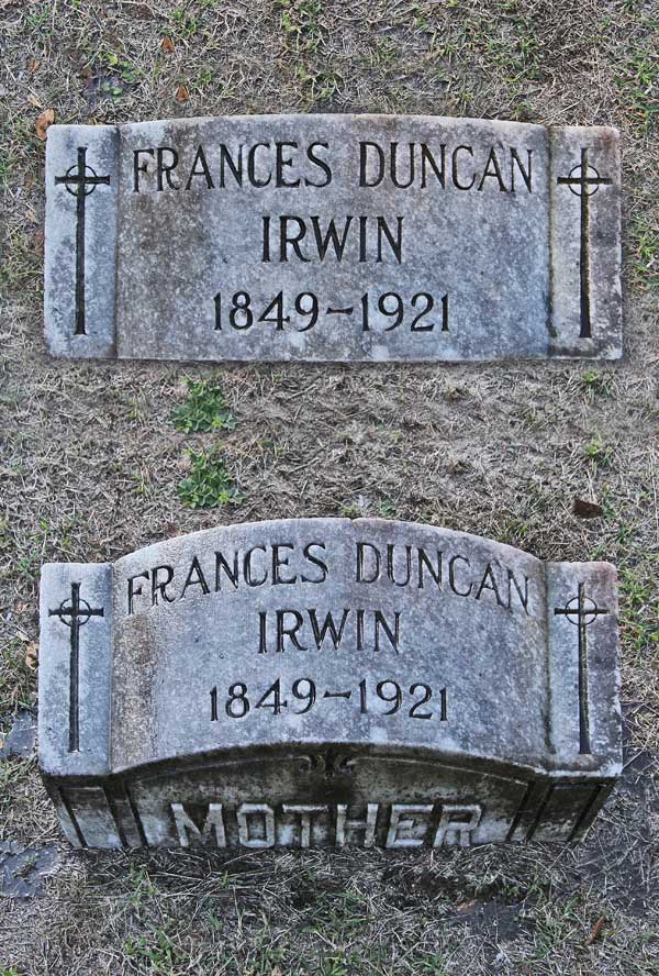 Frances Dungan Irwin Gravestone Photo