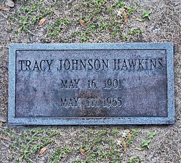 Tracy Johnson Hawkins Gravestone Photo