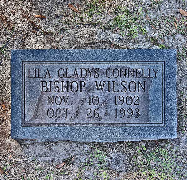 Lila Gladys Connelly Bishop Wilson Gravestone Photo