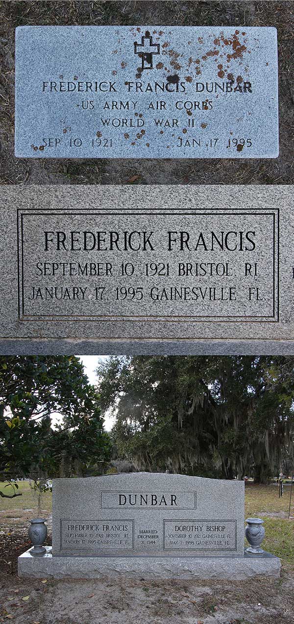Frederick Frances Dunbar Gravestone Photo