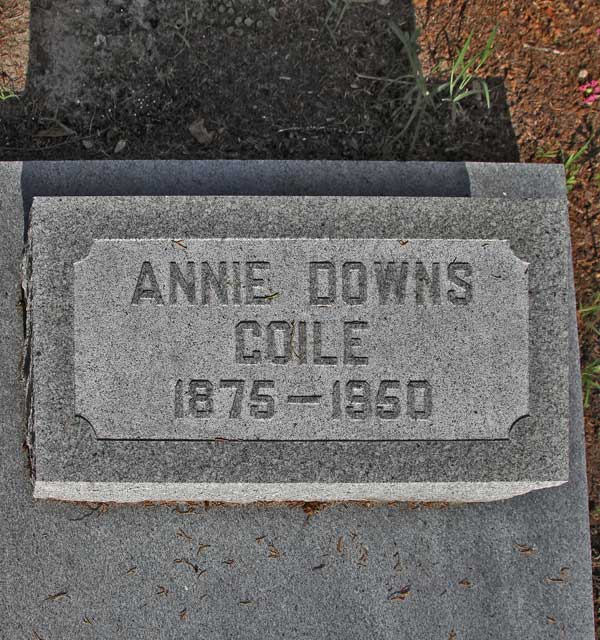Annie Downs Coile Gravestone Photo