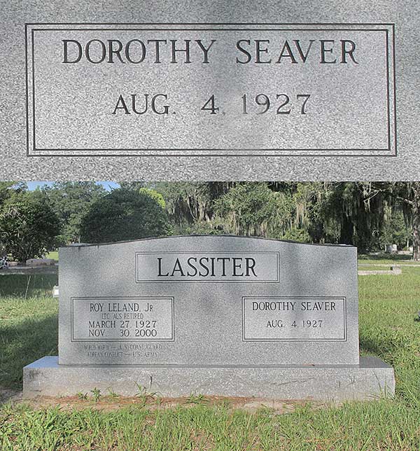 Dorothy Seaver Lassiter Gravestone Photo