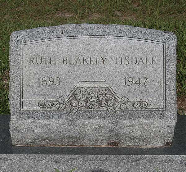 Ruth Blakely Tisdale Gravestone Photo