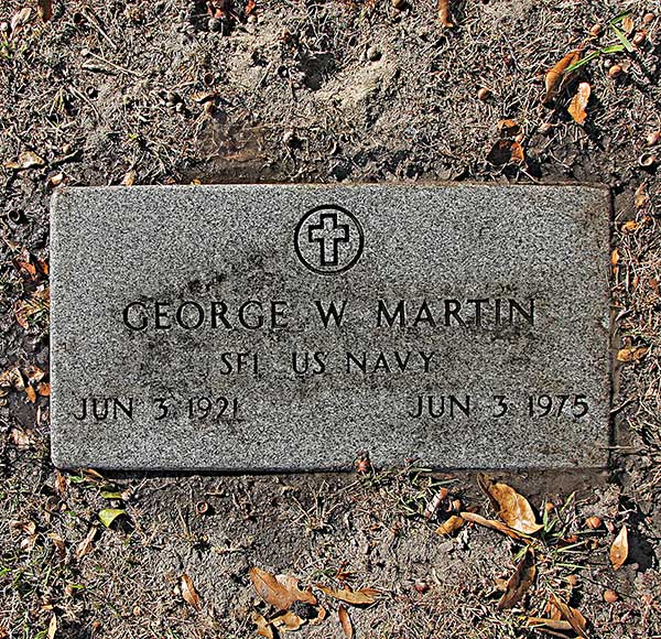 George W. Martin Gravestone Photo
