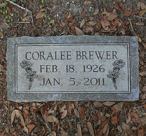 Coralee Brewer Gravestone Photo