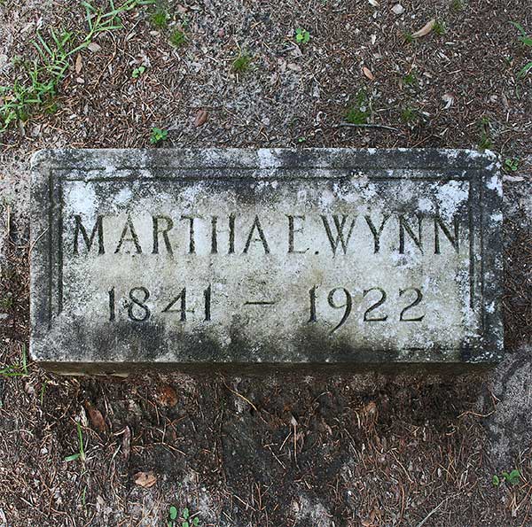 Martha E. Wynn Gravestone Photo