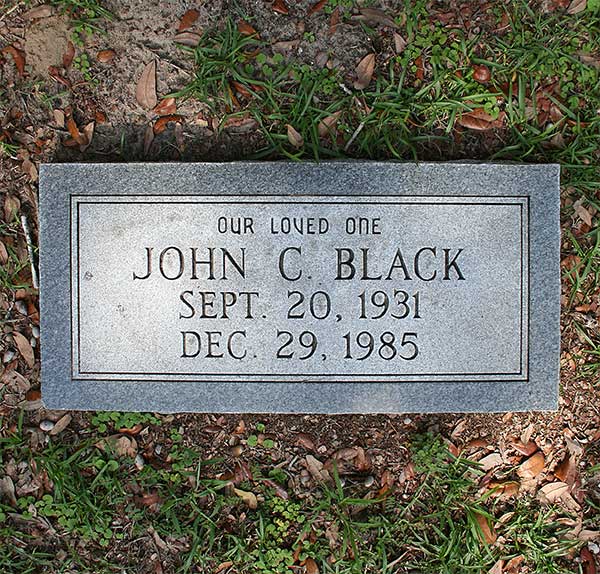 John C. Black Gravestone Photo
