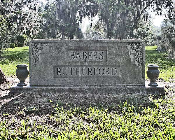  Babers/Rutherford Gravestone Photo