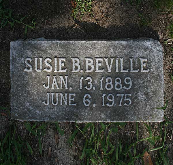 Susie B. Beville Gravestone Photo
