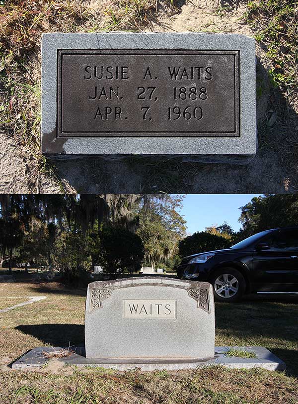 Susie A. Waits Gravestone Photo