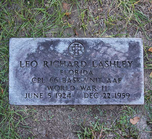 Leo Richard Lashley Gravestone Photo