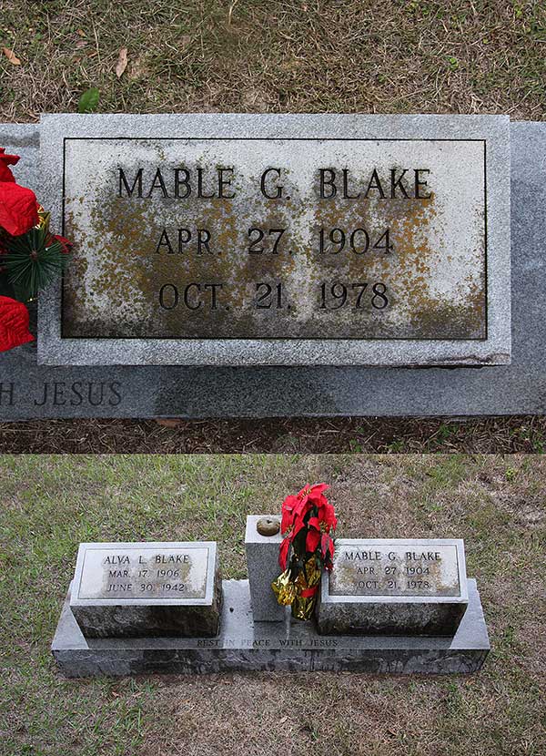 Mable G. Blake Gravestone Photo