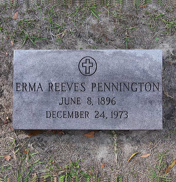 Erma Reeves Pennington Gravestone Photo