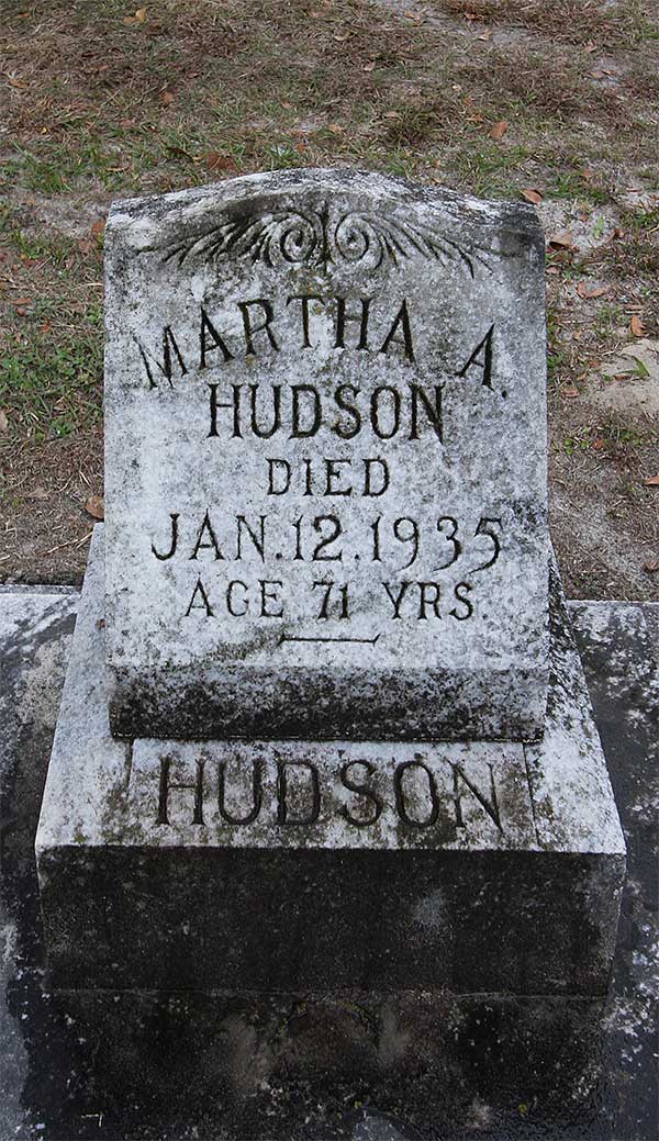 Martha A. Hudson Gravestone Photo