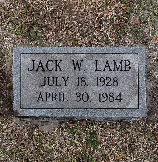Jack W. Lamb Gravestone Photo