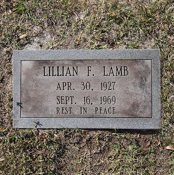 Lillian F. Lamb Gravestone Photo
