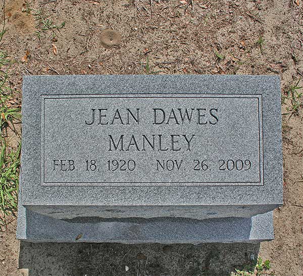 Jean Dawes Manley Gravestone Photo