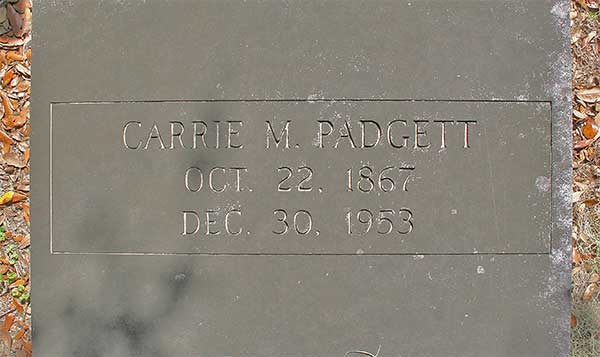 Carrie M. Padgett Gravestone Photo