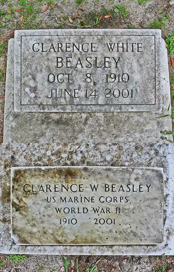 Clarence White Beasley Gravestone Photo