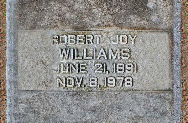 Robert Joy Williams Gravestone Photo