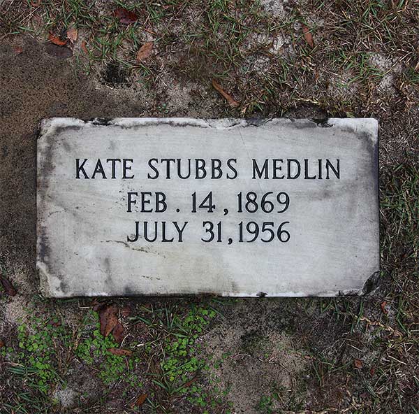 Kate Stubbs Medlin Gravestone Photo