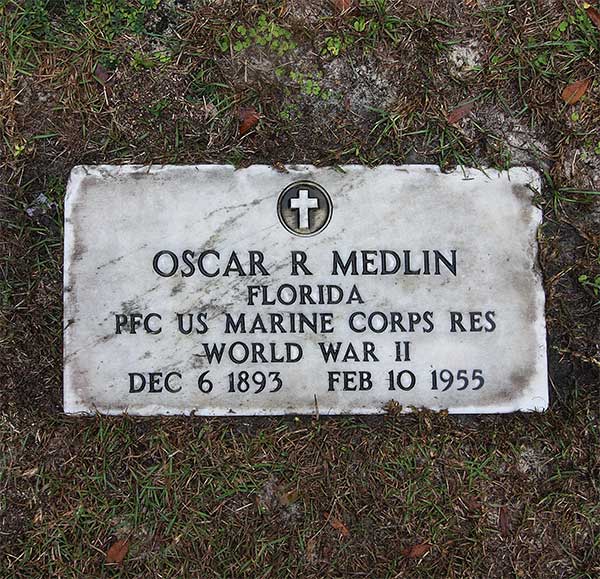 Oscar R. Medlin Gravestone Photo