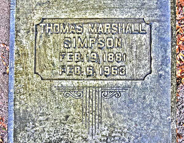 Thomas Marshall Simpson Gravestone Photo