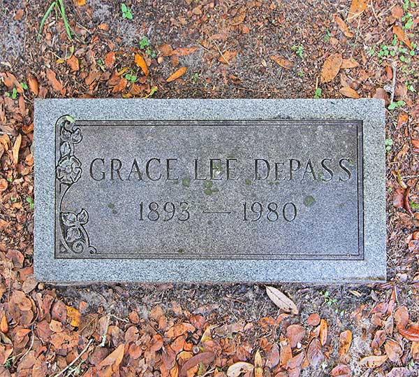 Grace Lee DePass Gravestone Photo