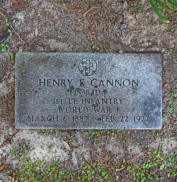 Henry E. Cannon Gravestone Photo