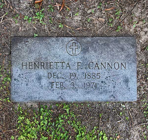 Henrietta F. Cannon Gravestone Photo