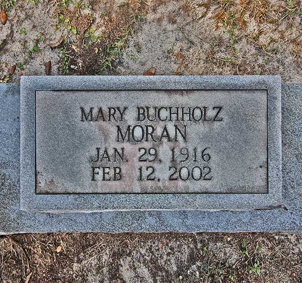 Mary Buchholz Moran Gravestone Photo